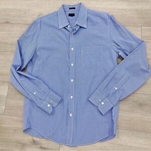 J.Crew men’s slim collared button down medium blue white